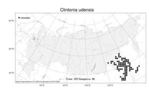 Clintonia udensis Trautv. & C.A.Mey., Atlas of the Russian Flora (FLORUS) (Russia)
