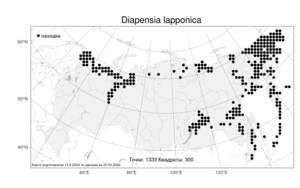 Diapensia lapponica L., Atlas of the Russian Flora (FLORUS) (Russia)