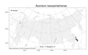 Aconitum neosachalinense H. Lév., Atlas of the Russian Flora (FLORUS) (Russia)