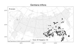 Gentiana triflora Pall., Atlas of the Russian Flora (FLORUS) (Russia)