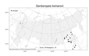 Gentianopsis komarovii, Горечавочник Комарова (Grossh.) Toyok., Атлас флоры России (FLORUS) (Россия)