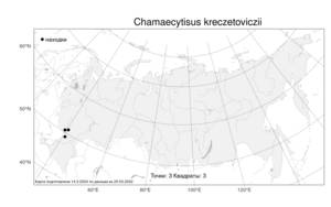 Chamaecytisus kreczetoviczii, Ракитничек Кречетовича (E.D.Wissjul.) Holub, Атлас флоры России (FLORUS) (Россия)