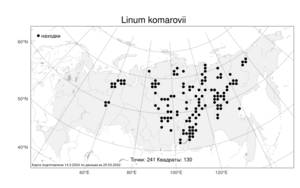 Linum komarovii, Лен Комарова Juz., Атлас флоры России (FLORUS) (Россия)