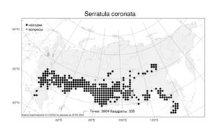 Serratula coronata, Серпуха венценосная L., Атлас флоры России (FLORUS) (Россия)