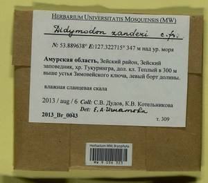 Husnotiella rufidula (Müll. Hal.) J.A. Jiménez & M.J. Cano, Гербарий мохообразных, Мхи - Дальний Восток (без Чукотки и Камчатки) (B20) (Россия)